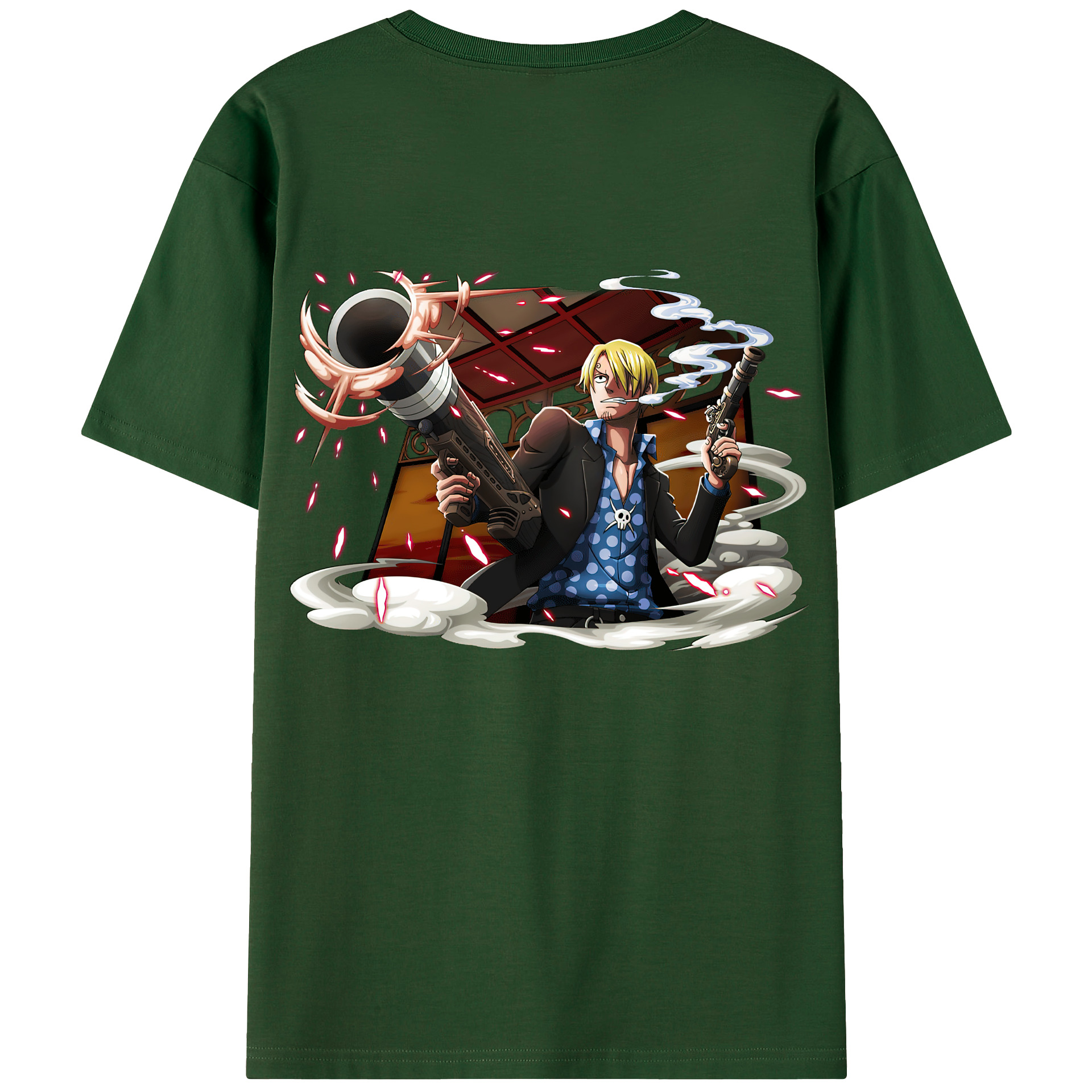 ワンピース サンジ ONE PIECE Sanji 綿100％半袖Tシャツ（背面プリント）